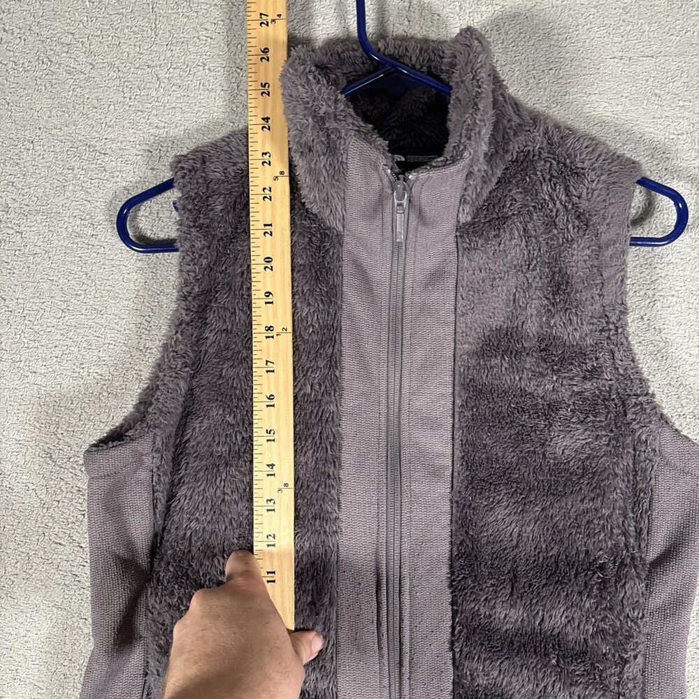 The North‎ Face Furry Fleece Vest Women’s Size S Full Zip Grey Camping Jogging - Picture 4 of 16